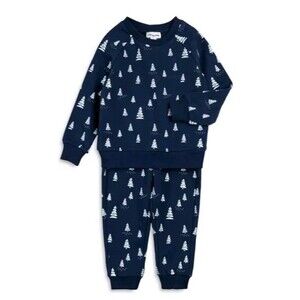 New Miles The Label Kids Snowy Pine Print Jogger Set Size 18 M Organic Cotton